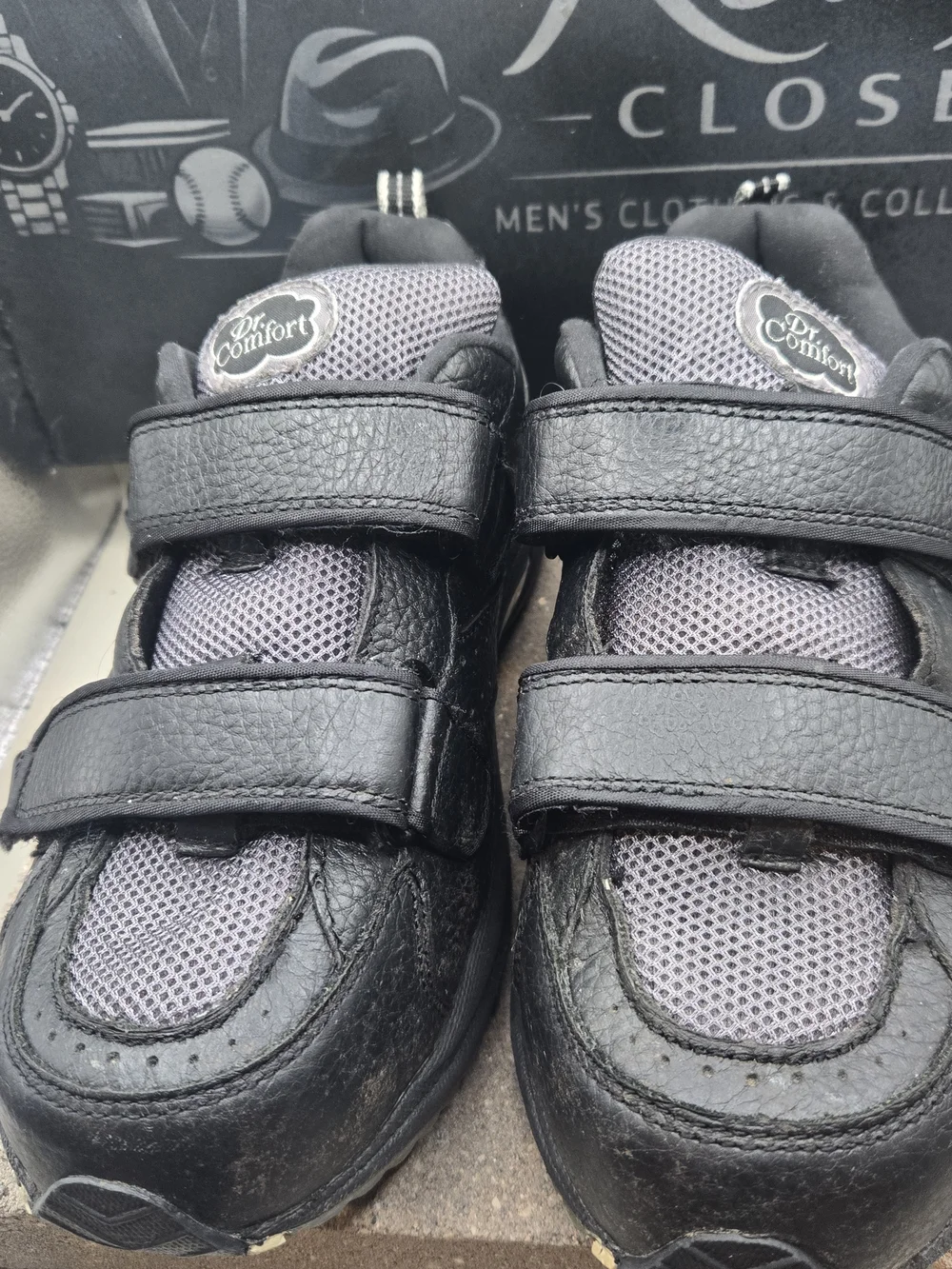 Dr Comfort Winner X-Depth Mens 8.5 W Black Leather Diabetic Walking Shoes 7710